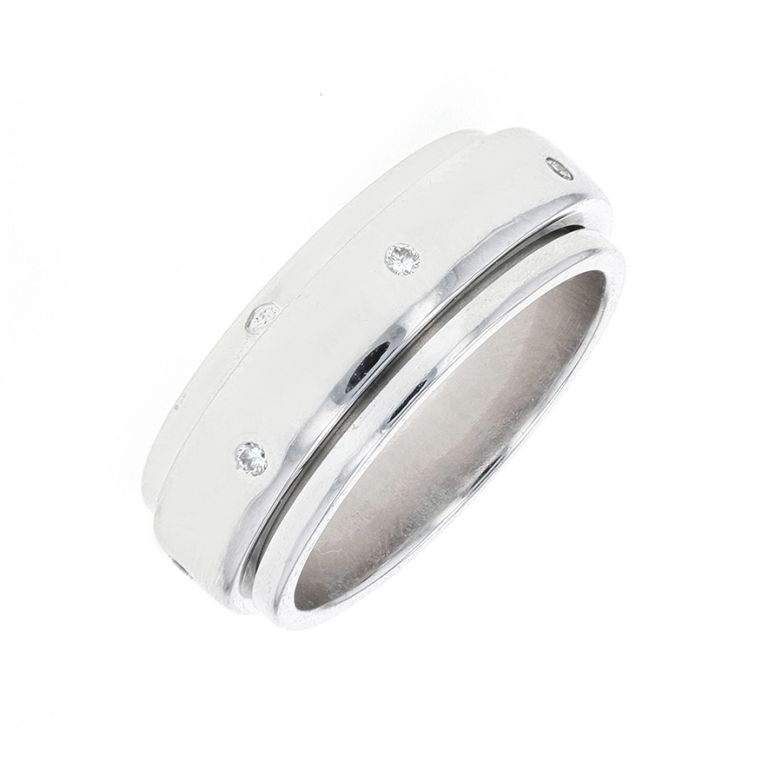 Alliance diamants 0.07 carat signée PIAGET or blanc 8.13g Comme neuf -  reconditionné disponible sur Gemme Les Bijoux